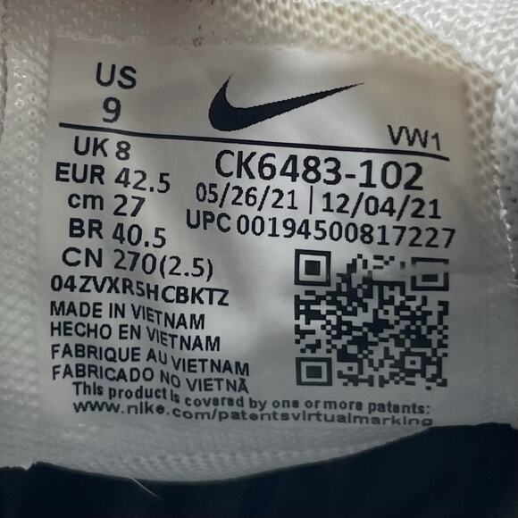 Nike Air Max 270 G Spikeless Golf Shoes Mens 9 White Platinum Black CK6483-102 - Picture 8 of 9